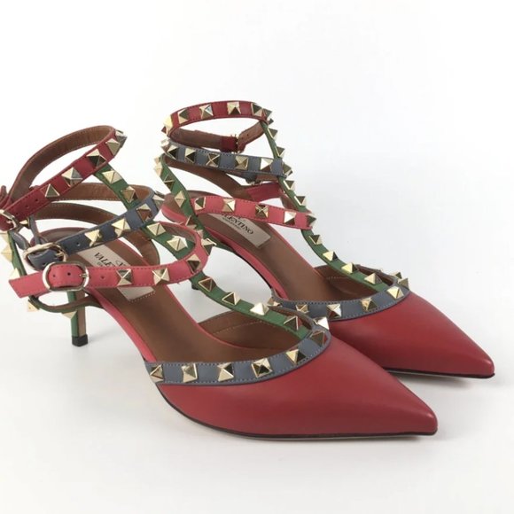Valentino Rockstud Kitten Heels Sz 36 - Picture 3 of 8
